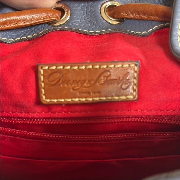 Dooney & Bourke Blue and Brown Leather Backpack - Picture 10 of 13